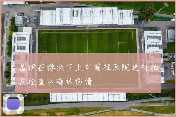 盖伊在搀扶下上车前往医院进行拍片检查以确认伤情